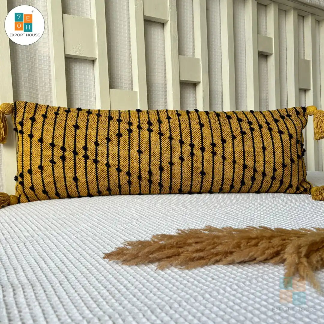 Export House Cotton Boho Lumbar Cover - Size:30cm x 91cm (12" x 36")