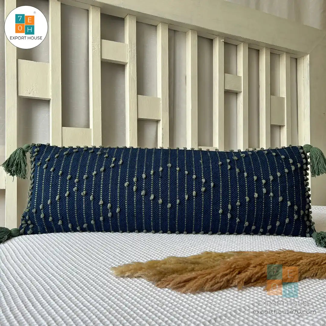 Export House Cotton Boho Lumbar Cover - Size:30cm x 91cm (12" x 36")