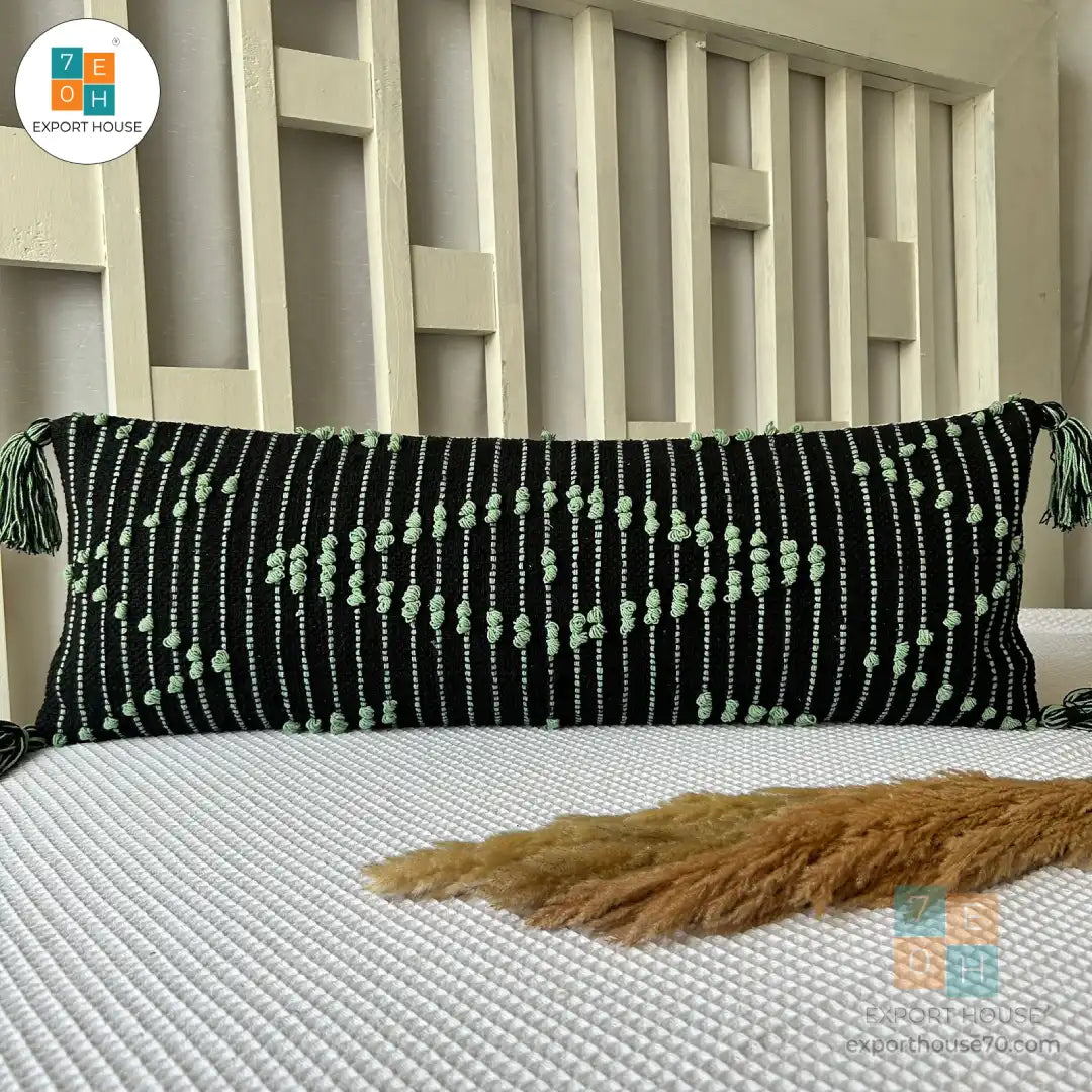 Export House Cotton Boho Lumbar Cover - Size:30cm x 91cm (12" x 36")