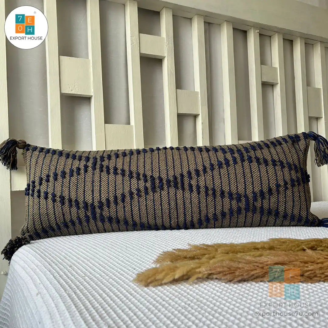 Export House Cotton Boho Lumbar Cover - Size:30cm x 91cm (12" x 36")