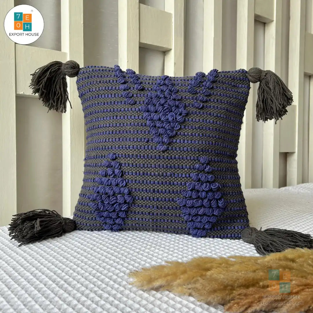 Export House Cotton Boho Cushion Cover -  Size:30cm x 30cm (12" x 12")