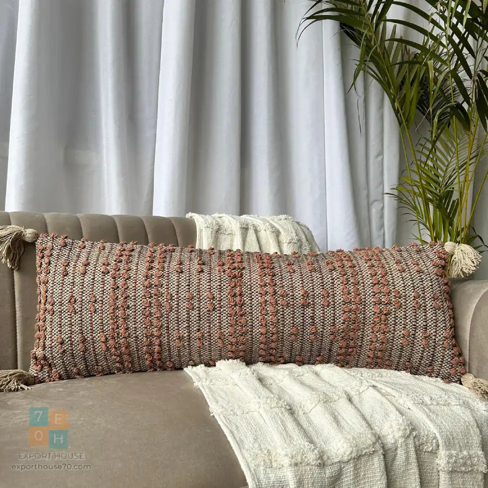 Export House Cotton Boho Lumbar Cover - Size:30cm x 91cm (12" x 36")