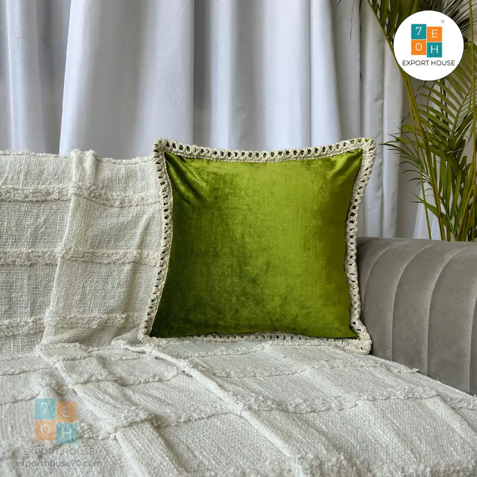 Export House Velvet Plain Cushion Cover -  Size:40cm X 40cm (16" X 16")