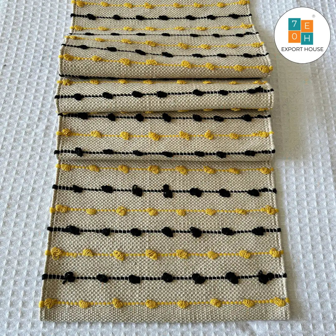 Cotton Boho Table Runner, Size:30cm x 182cm (12" x 72")