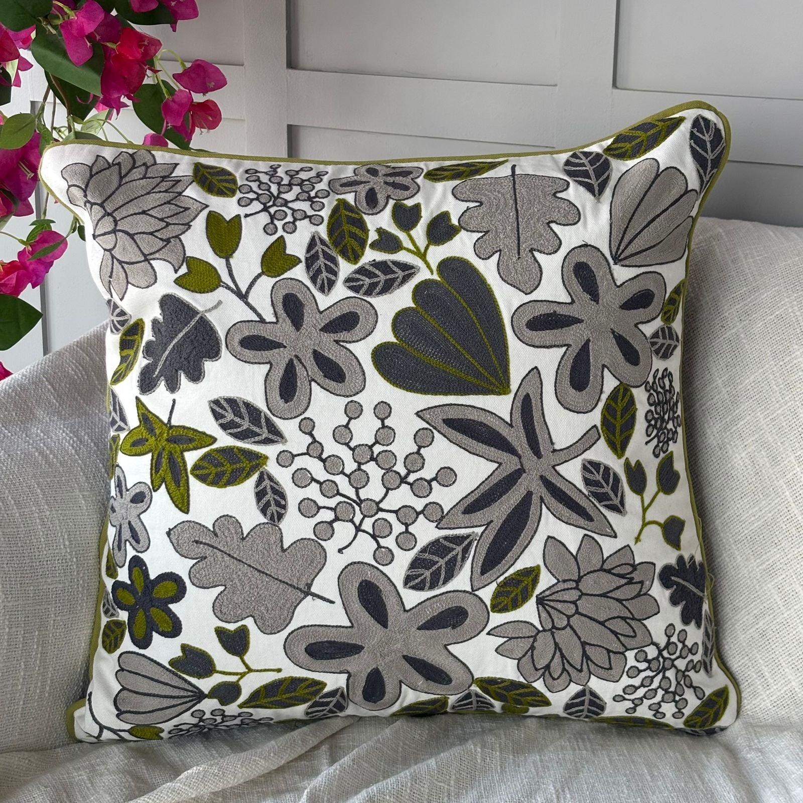 Embroidered Cushion Cover