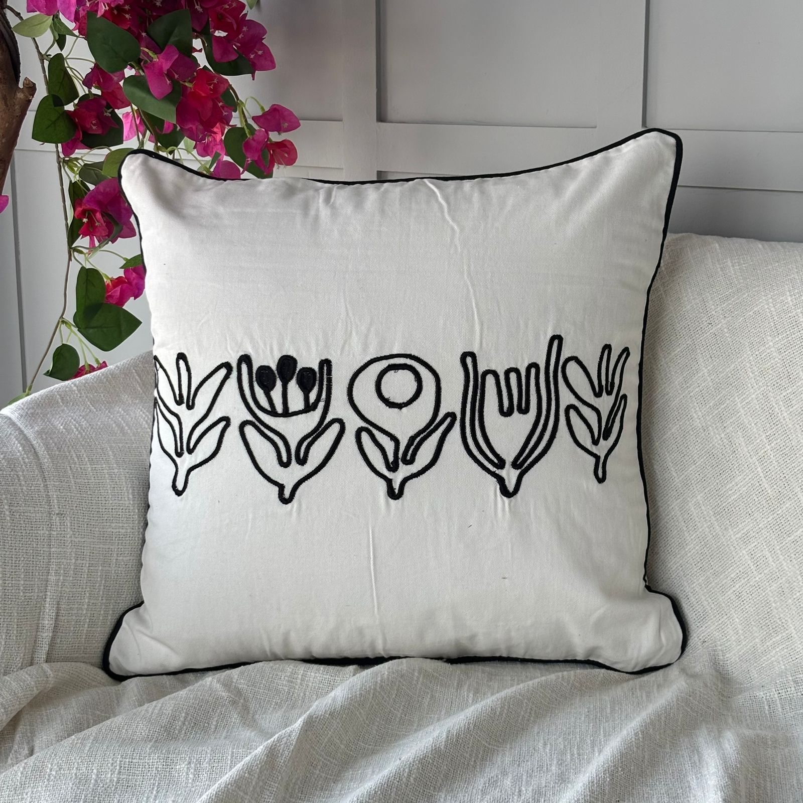 Embroidered Cushion Cover