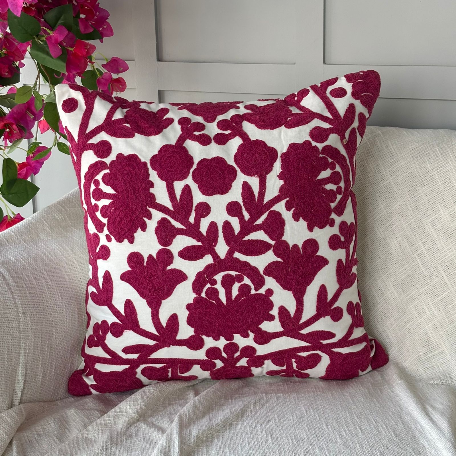 Embroidered Cushion Cover