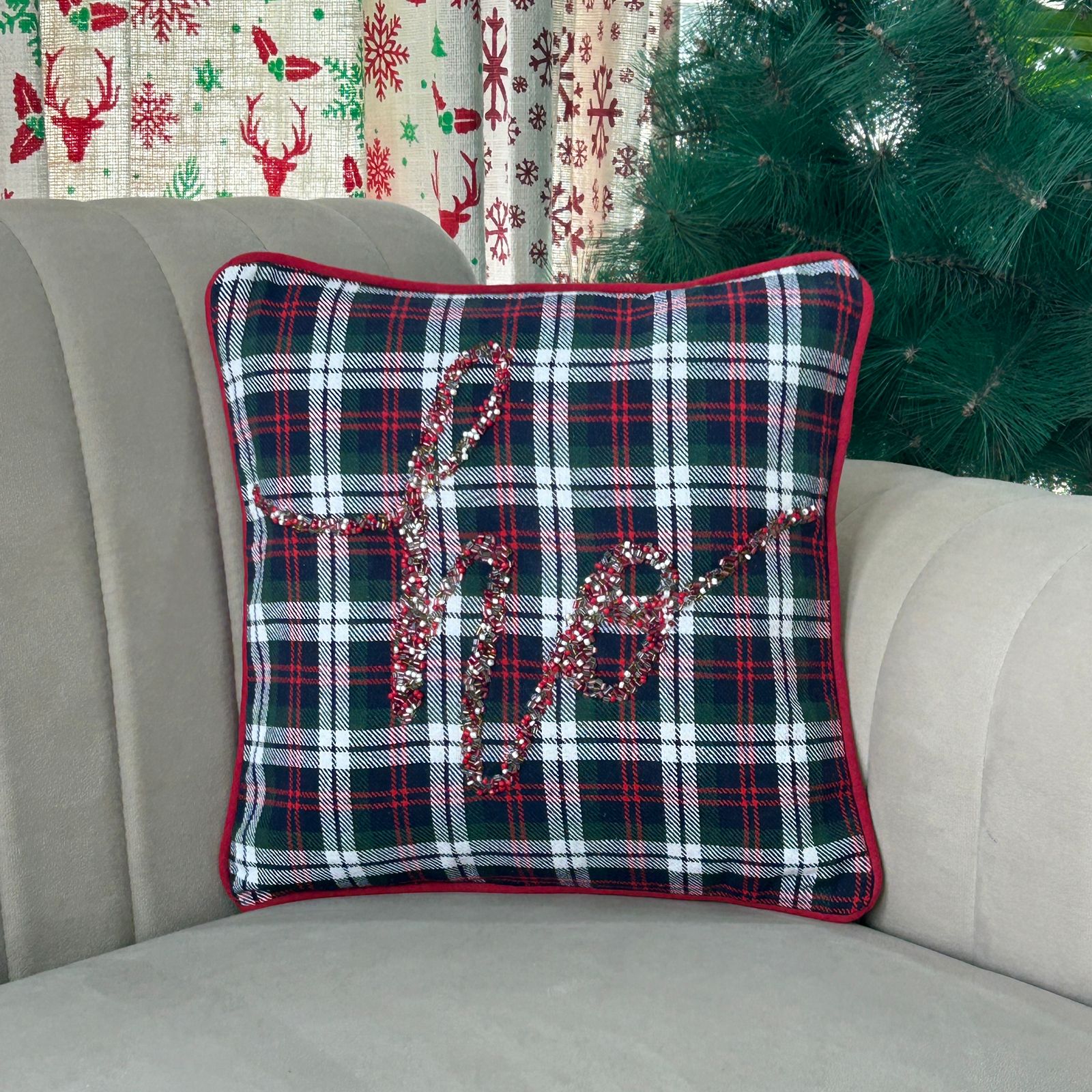 Embroidered Cushion Cover