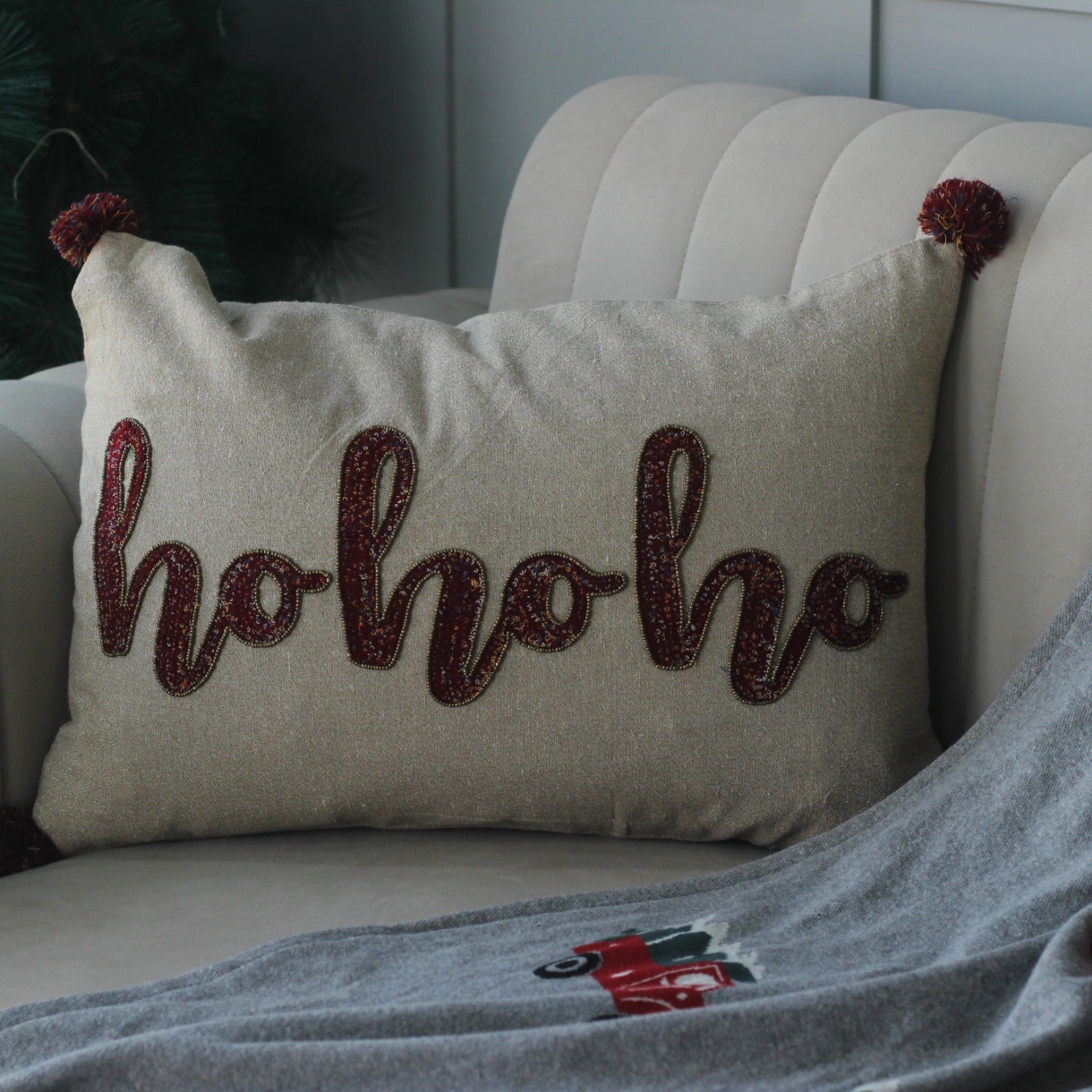 Embroidered CHRISTMAS LUMBAR COVERS