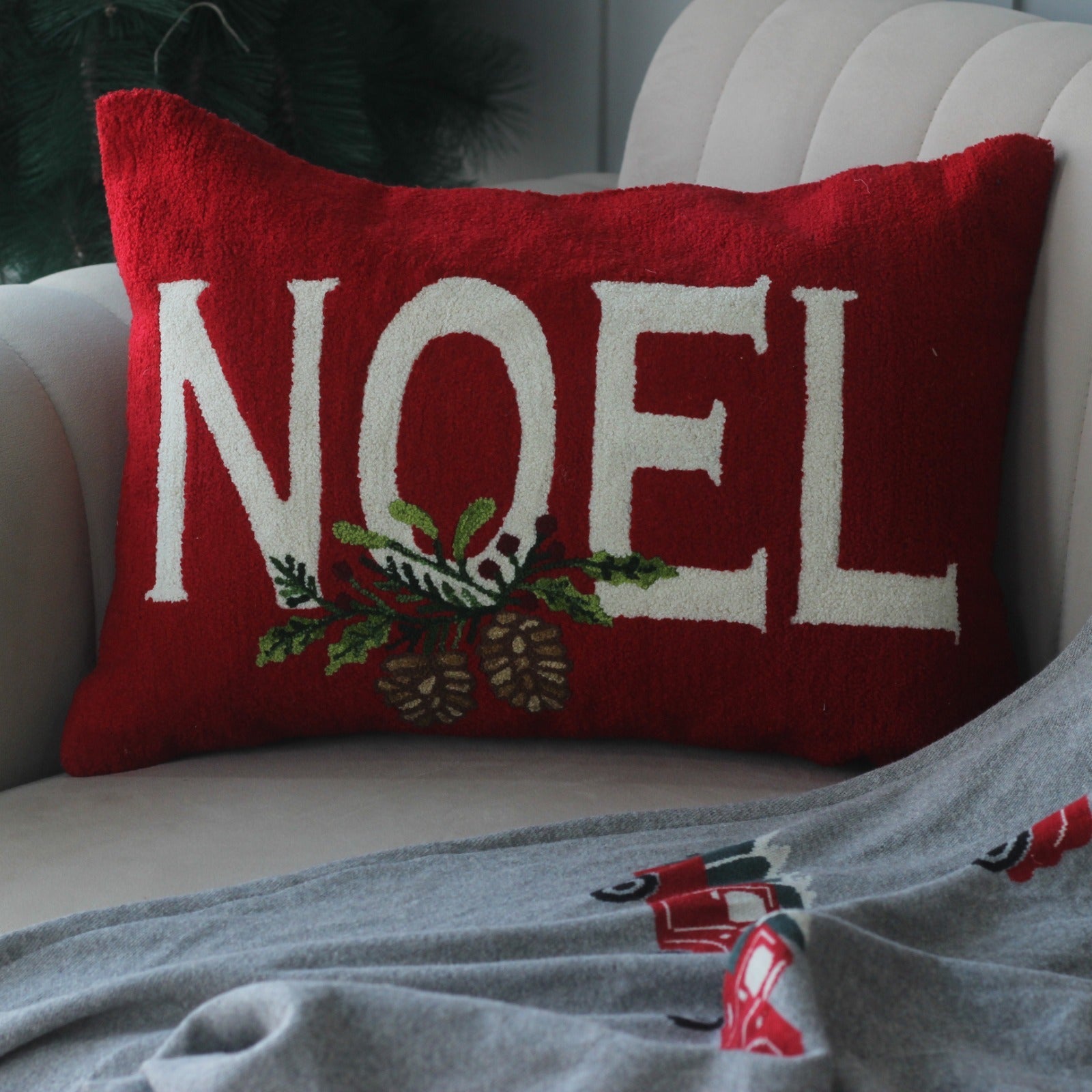 Embroidered CHRISTMAS LUMBAR COVERS