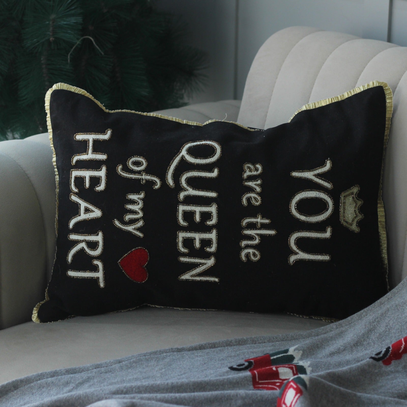 Embroidered CHRISTMAS LUMBAR COVERS