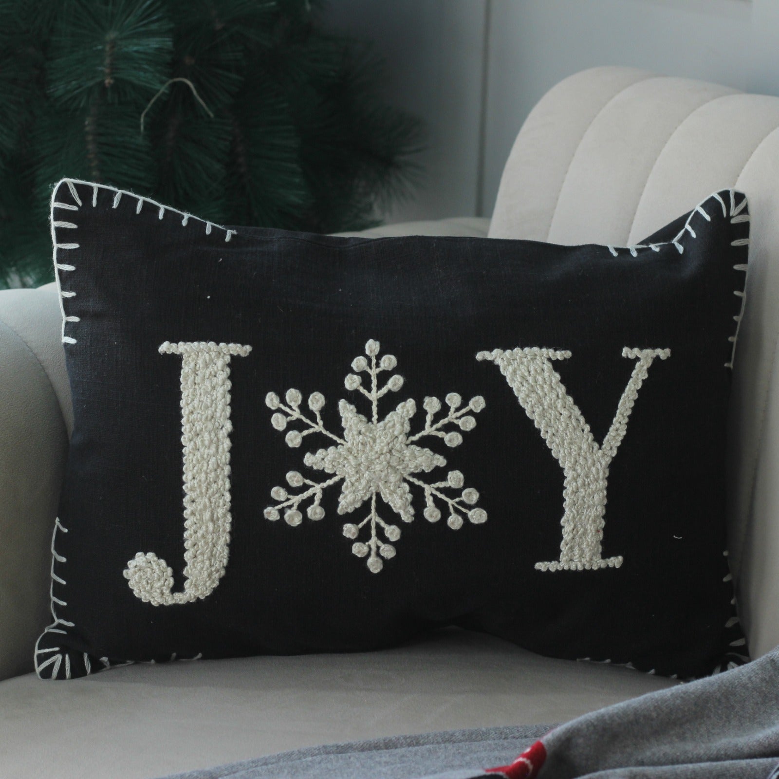 Embroidered CHRISTMAS LUMBAR COVERS
