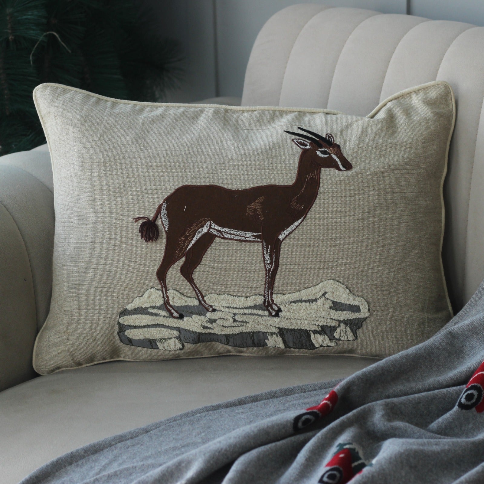 Embroidered CHRISTMAS LUMBAR COVERS