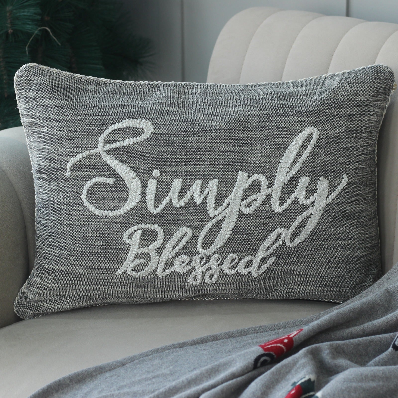 Embroidered CHRISTMAS LUMBAR COVERS