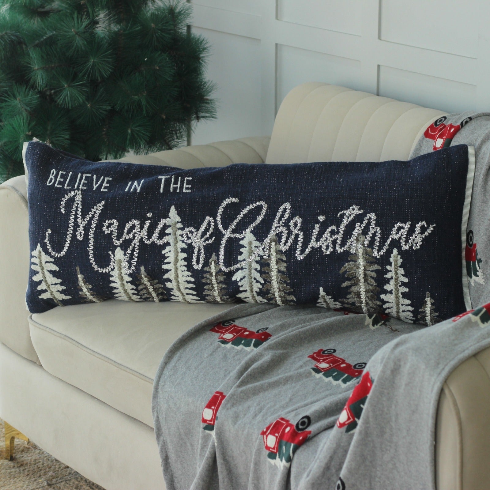 Embroidered CHRISTMAS LUMBAR COVERS