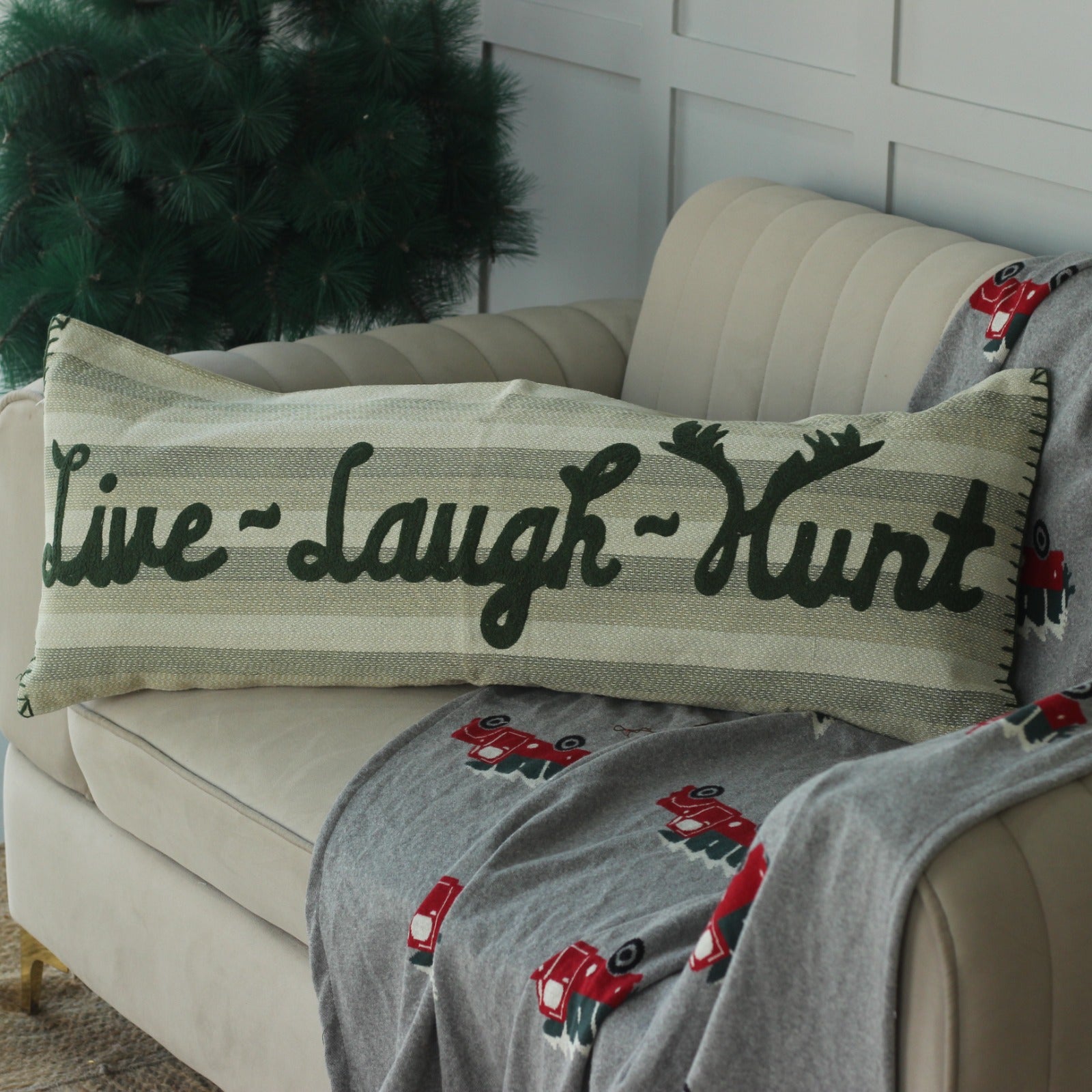 Embroidered CHRISTMAS LUMBAR COVERS