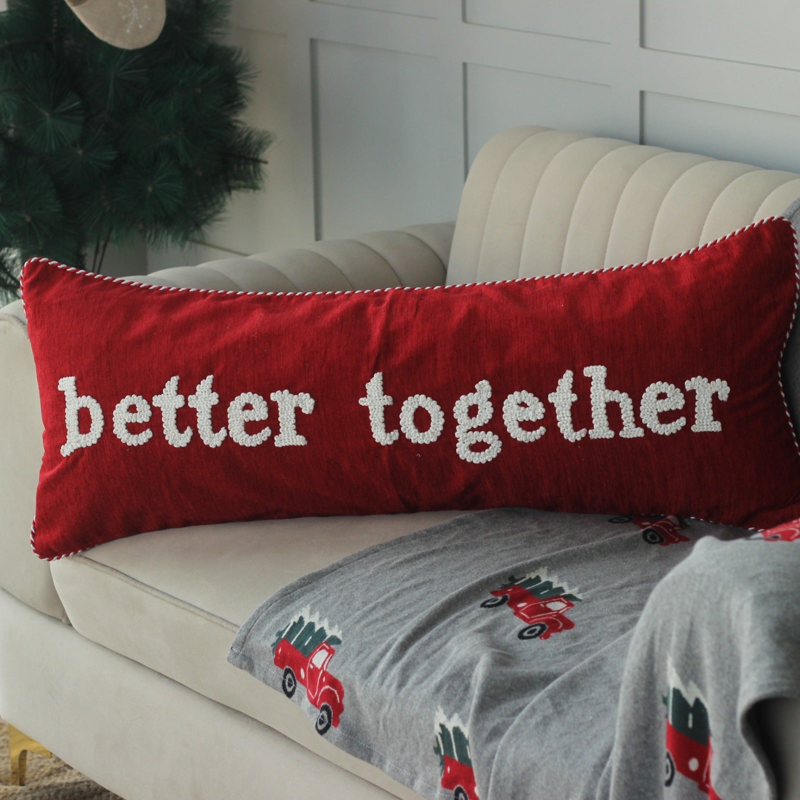 Embroidered CHRISTMAS LUMBAR COVERS