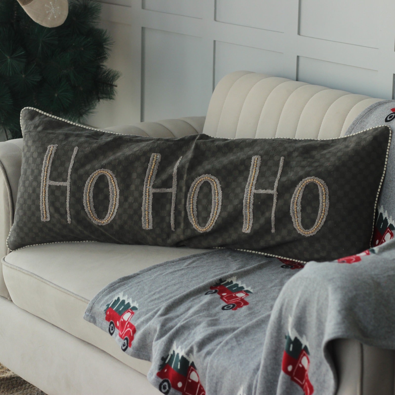 Embroidered CHRISTMAS LUMBAR COVERS
