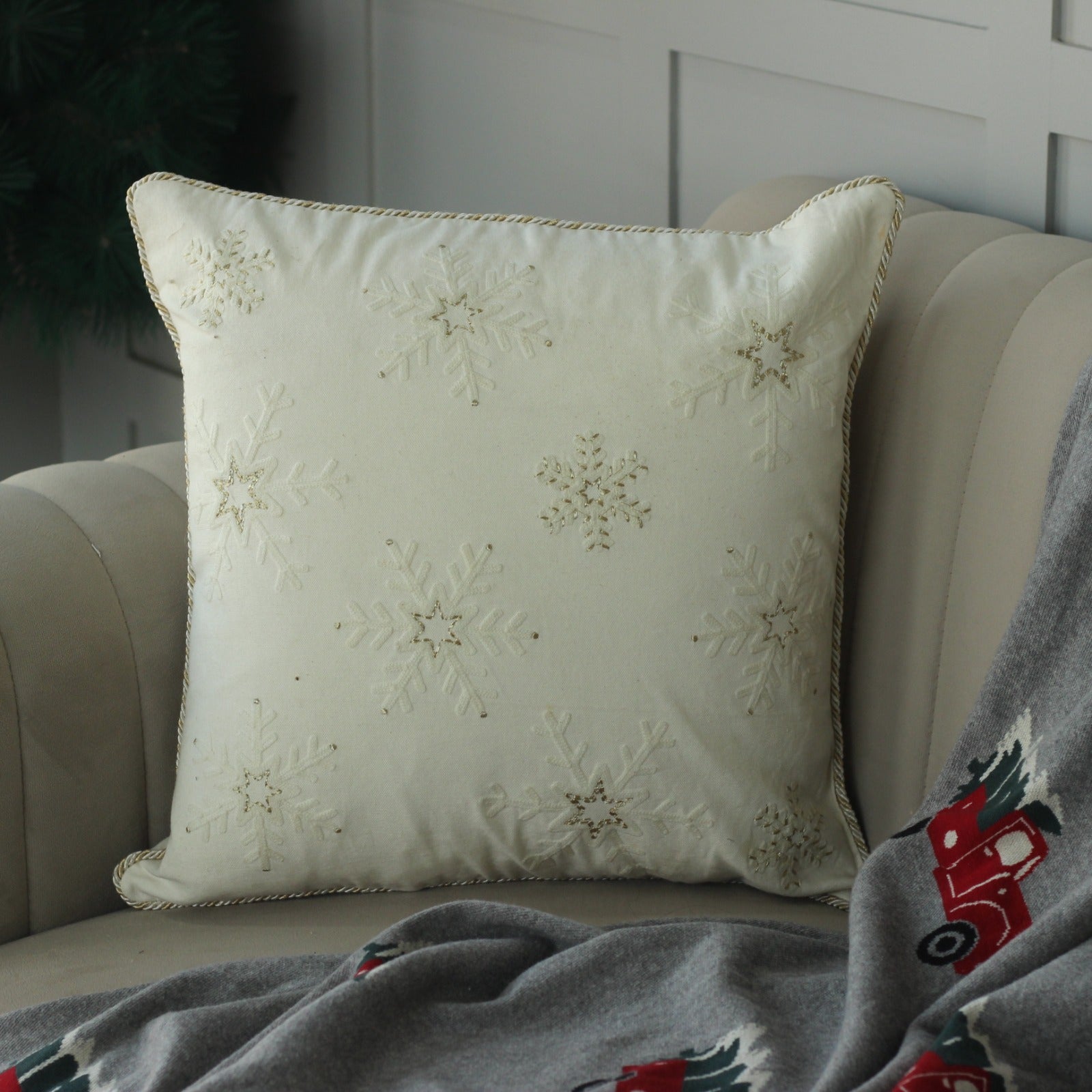 Embroidered CHRISTMAS CUSHION COVERS