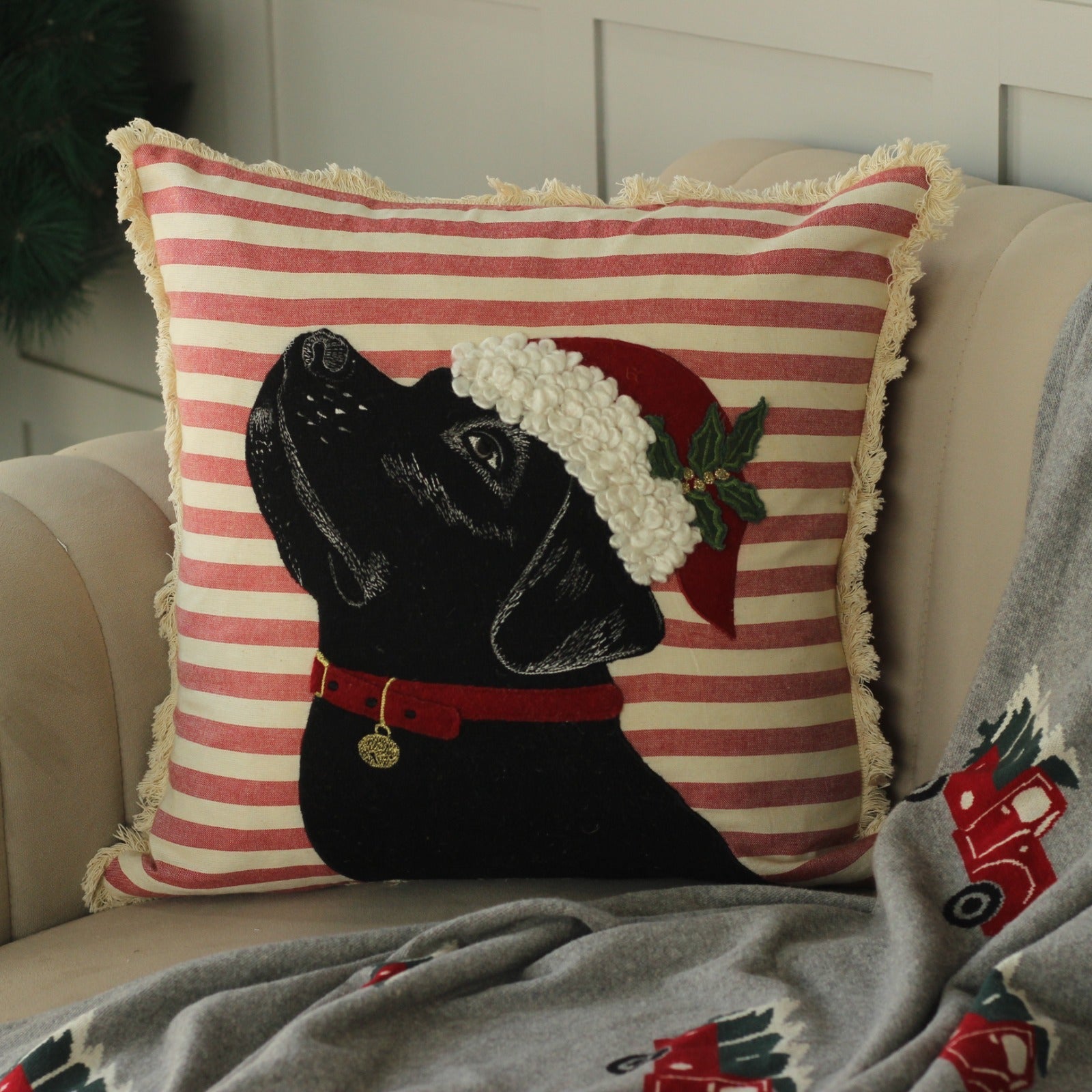 Embroidered CHRISTMAS CUSHION COVERS