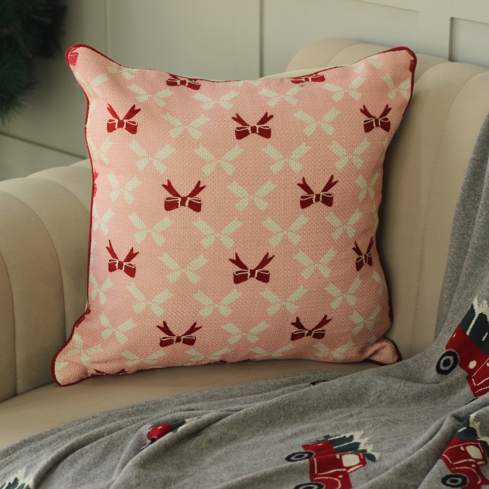 Embroidered CHRISTMAS CUSHION COVERS