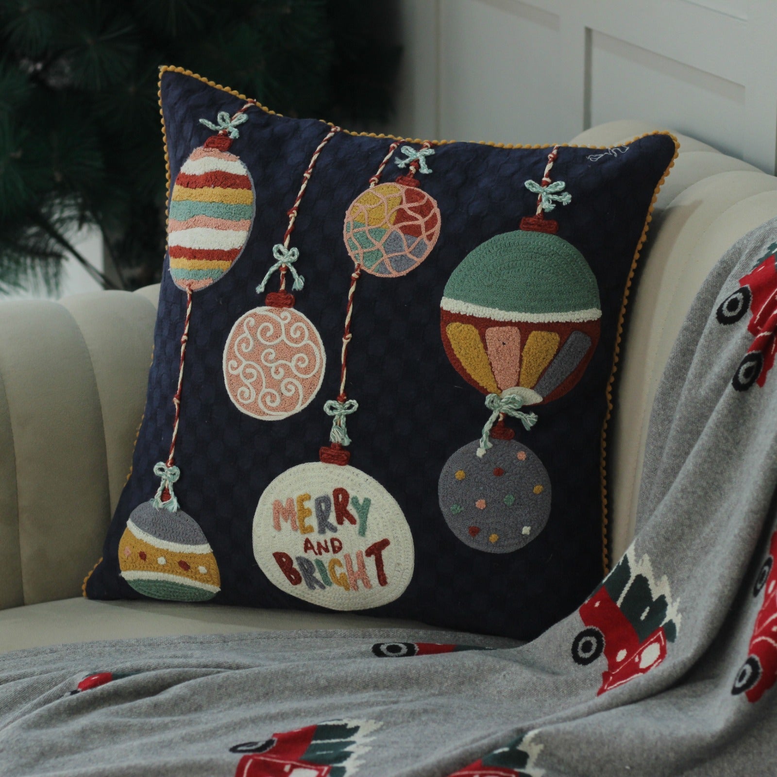 Embroidered CHRISTMAS CUSHION COVERS
