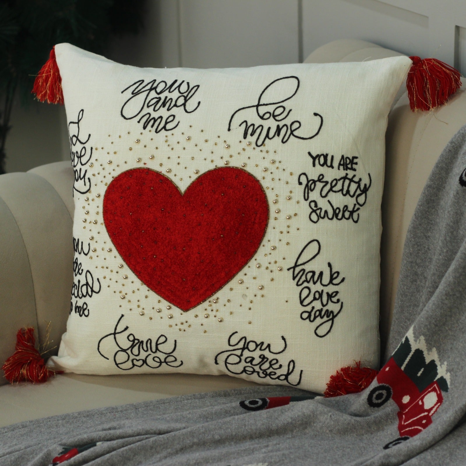 Embroidered CHRISTMAS CUSHION COVERS