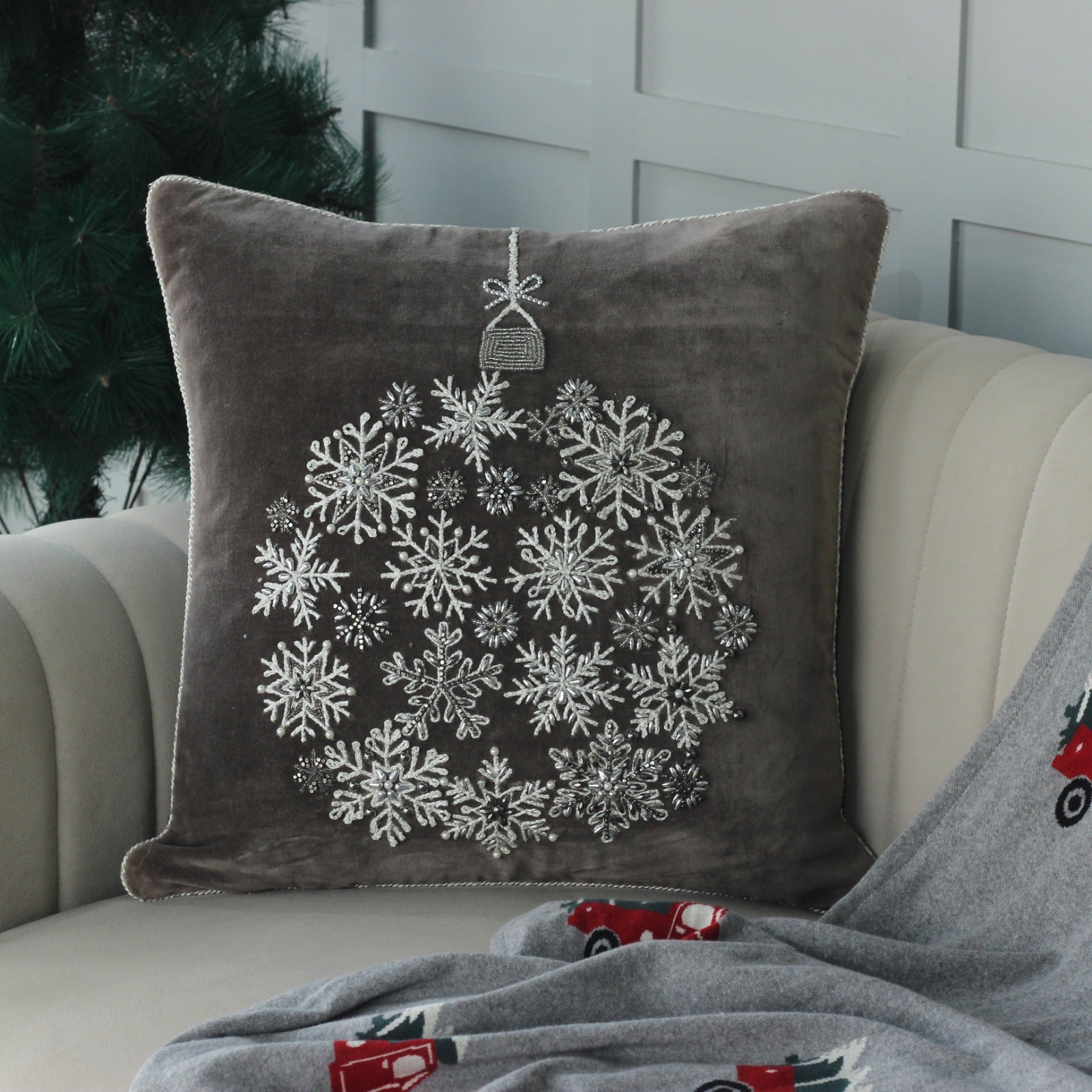 Embroidered Cushion Cover