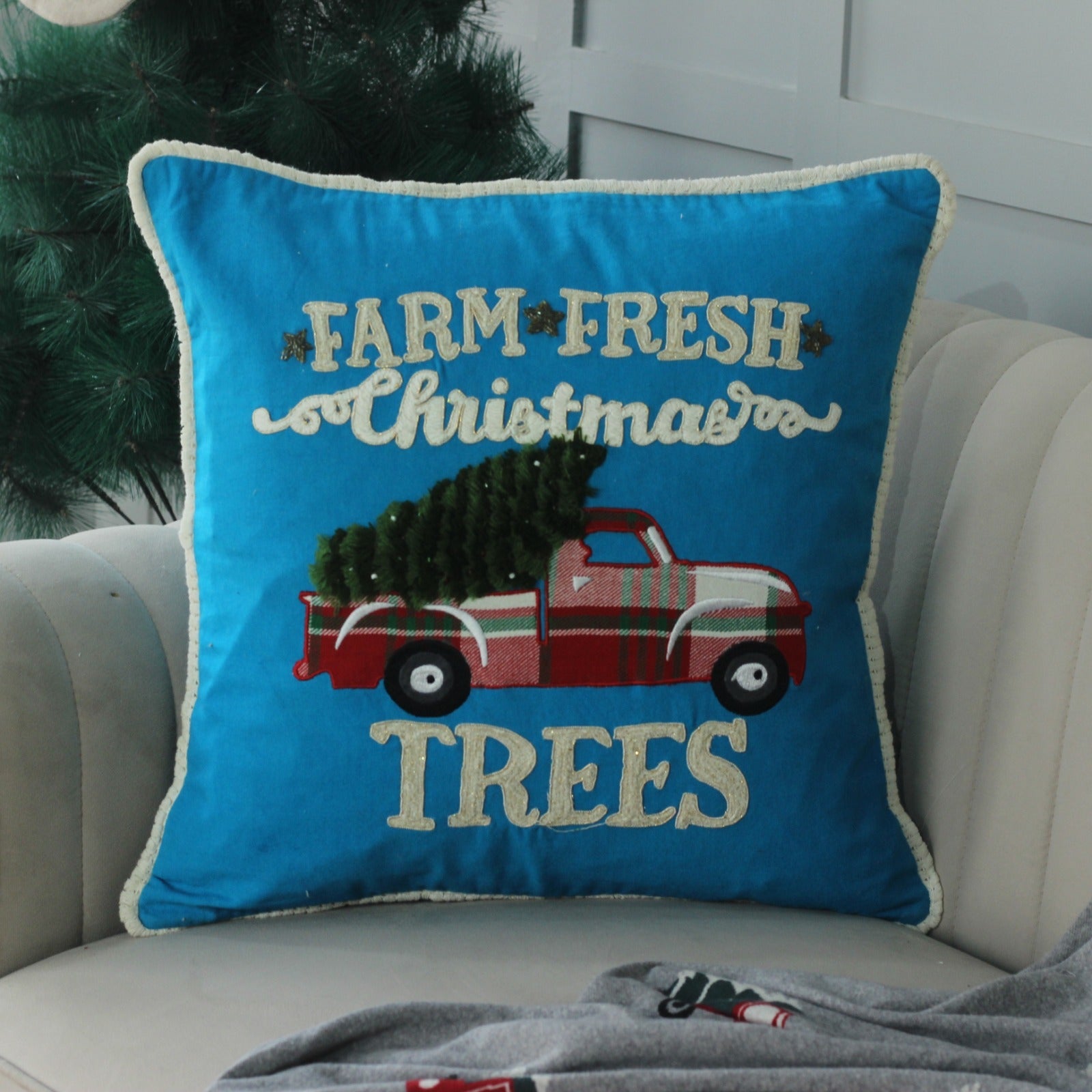 Embroidered Cushion Cover