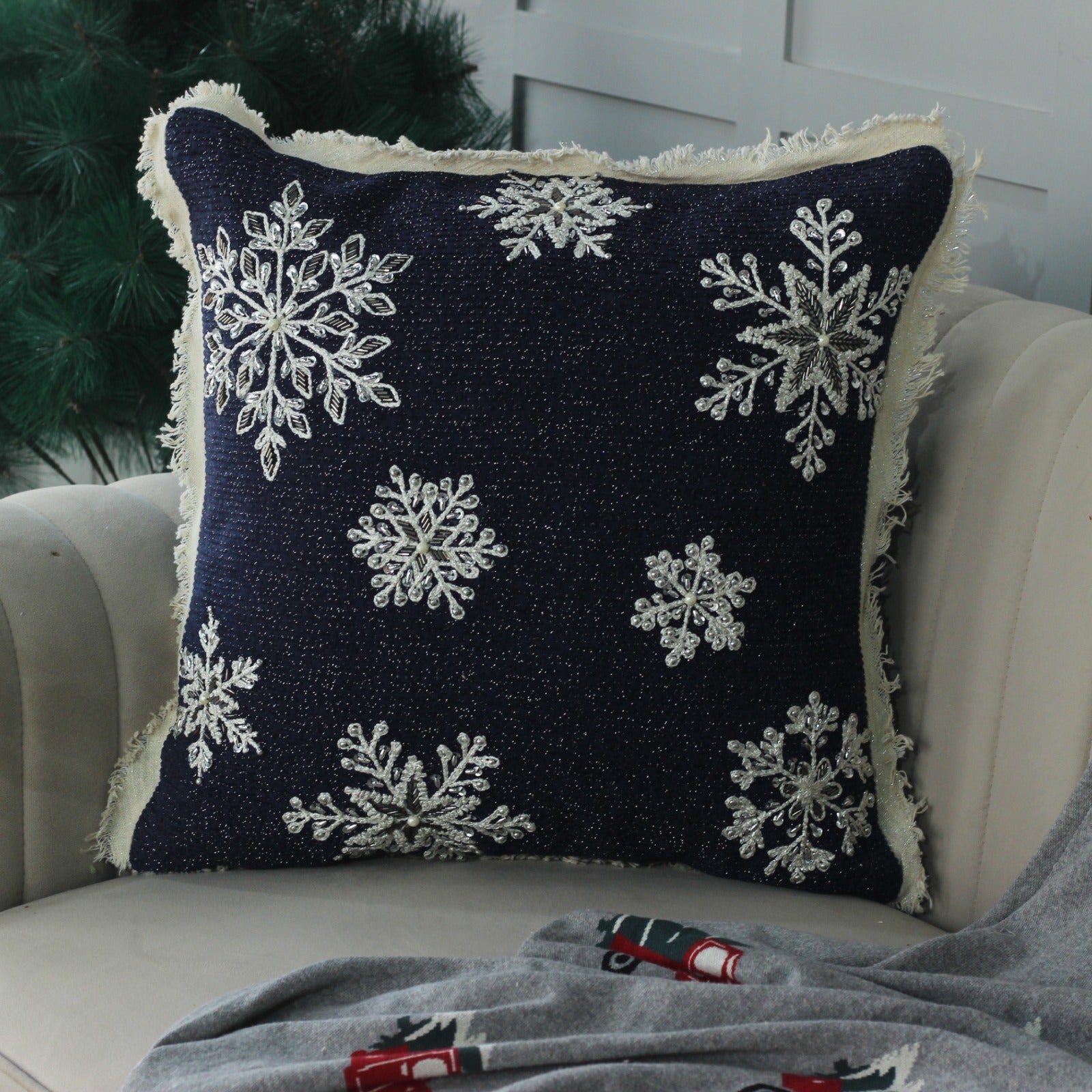 Embroidered Cushion Cover