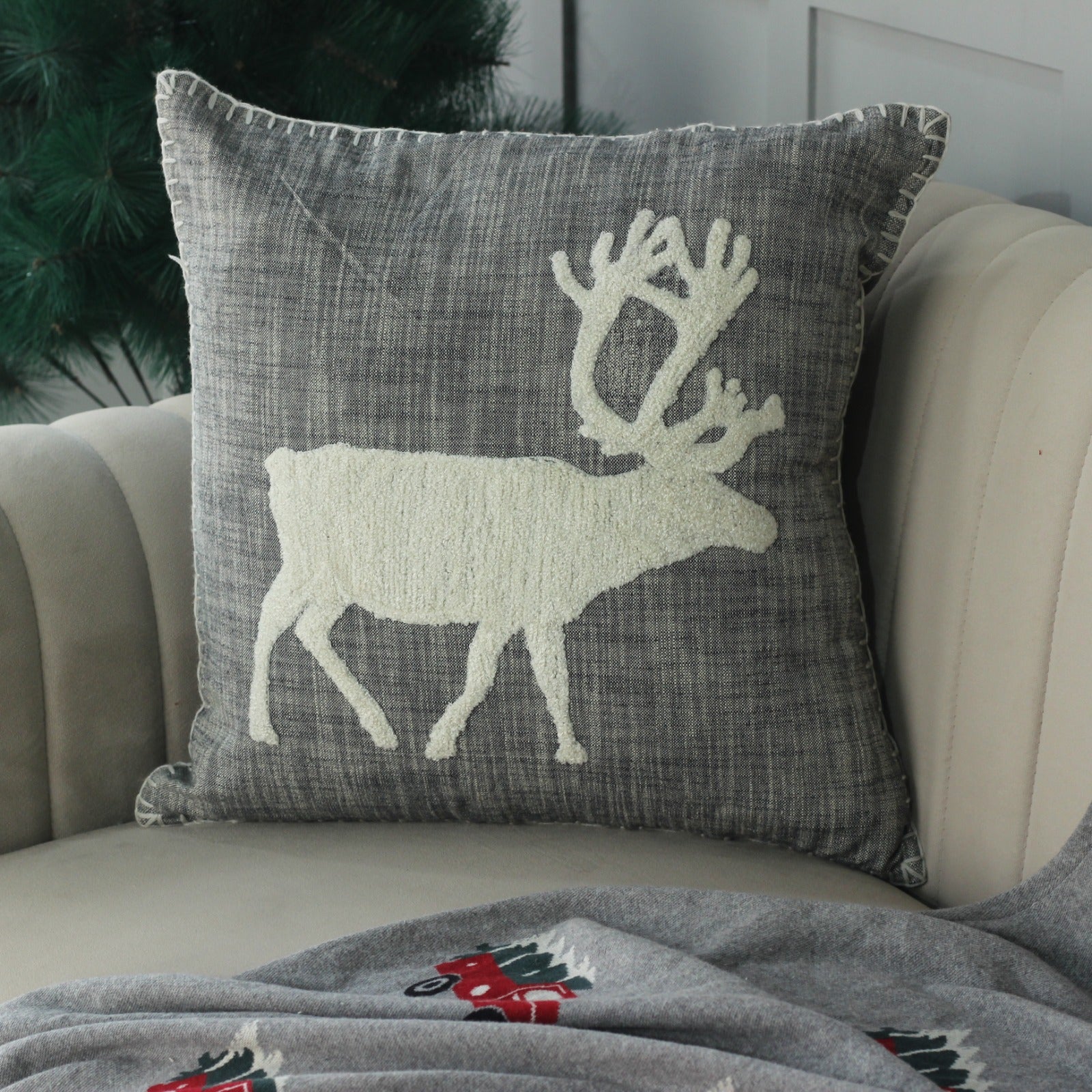 Embroidered Cushion Cover