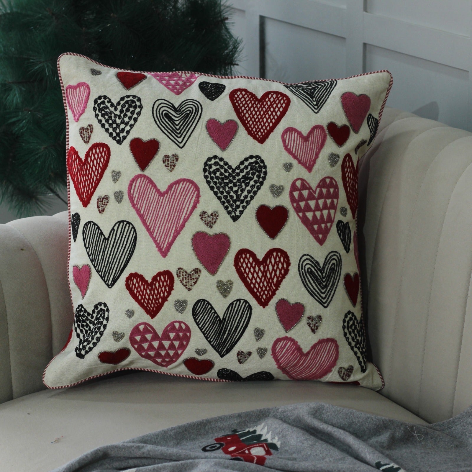 Embroidered Cushion Cover