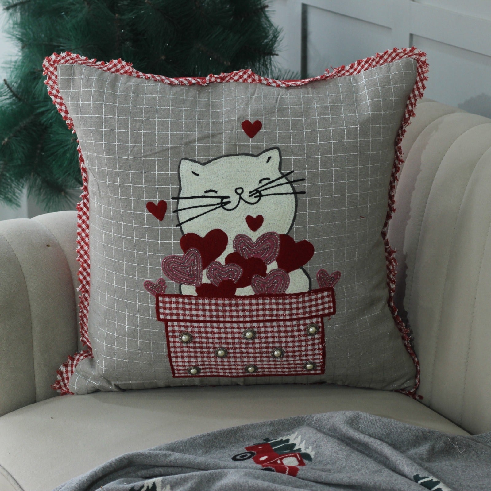 Embroidered Cushion Cover