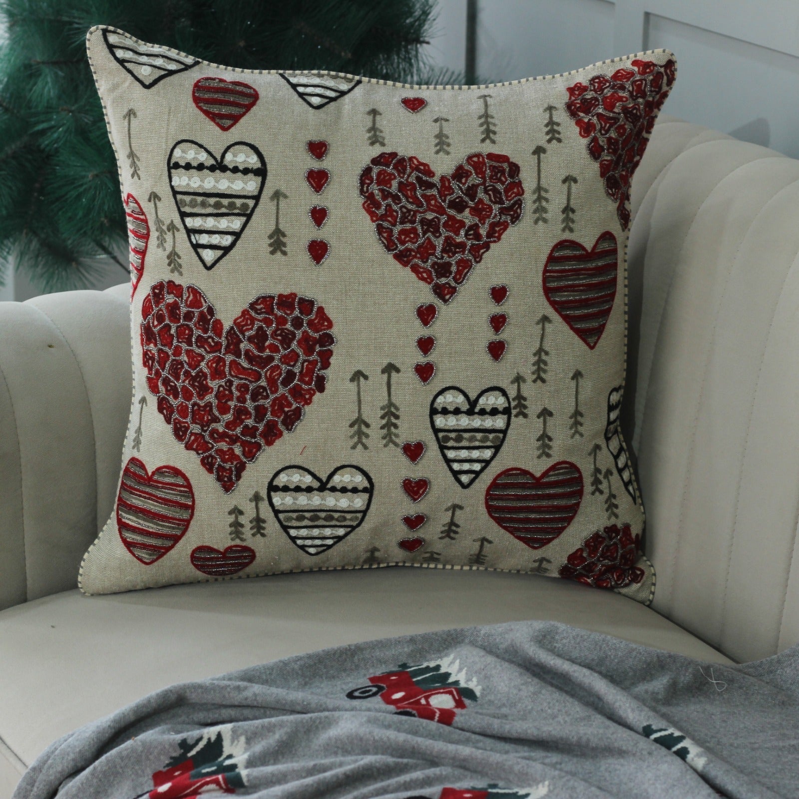 Embroidered Cushion Cover