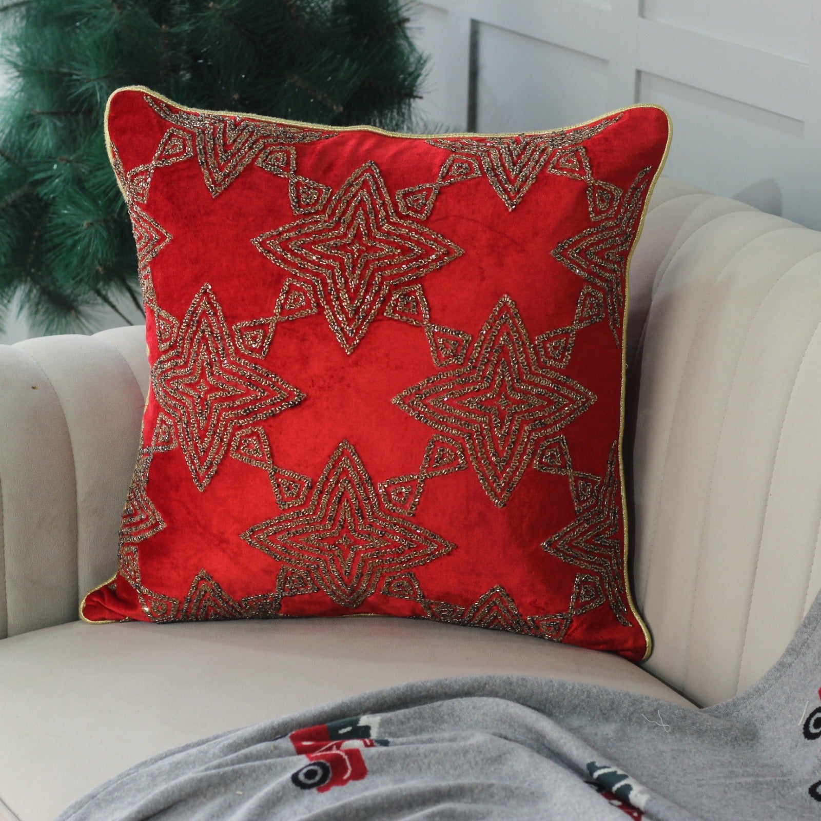 Embroidered Cushion Cover