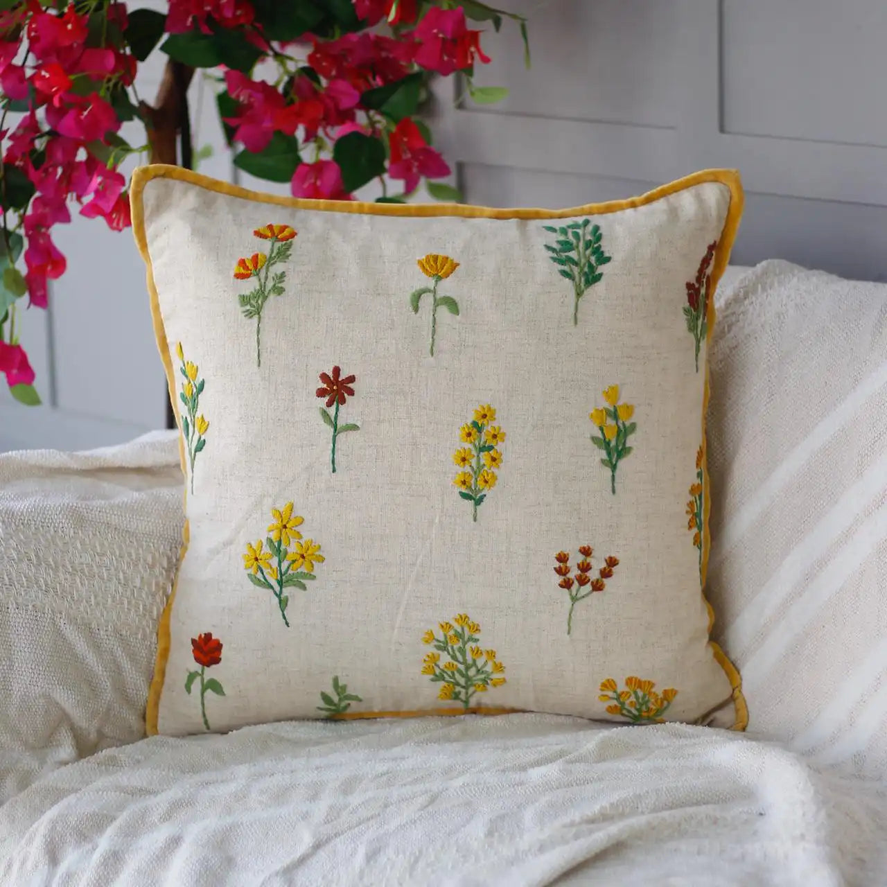 Embroidered Cushion Cover