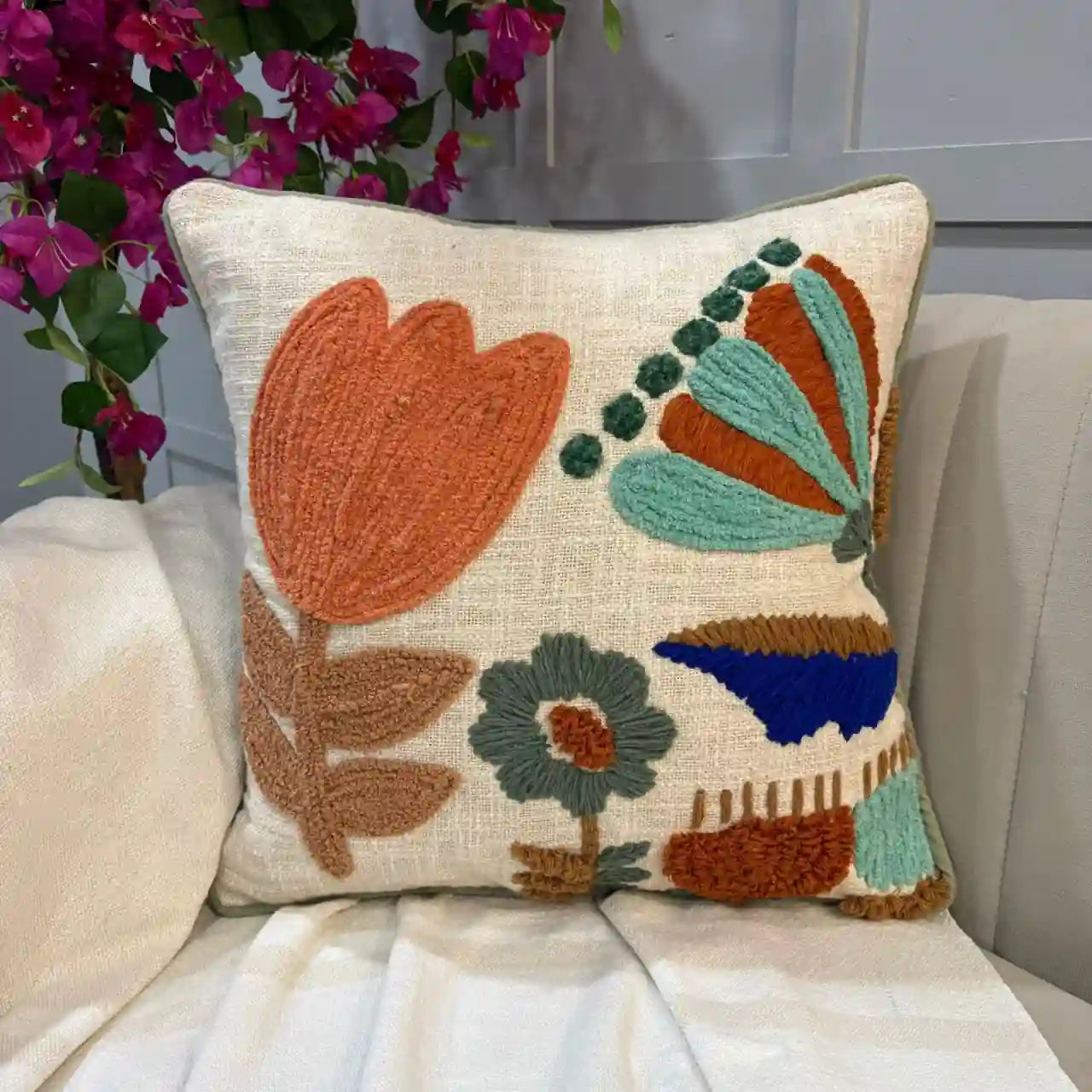Embroidered Cushion Cover