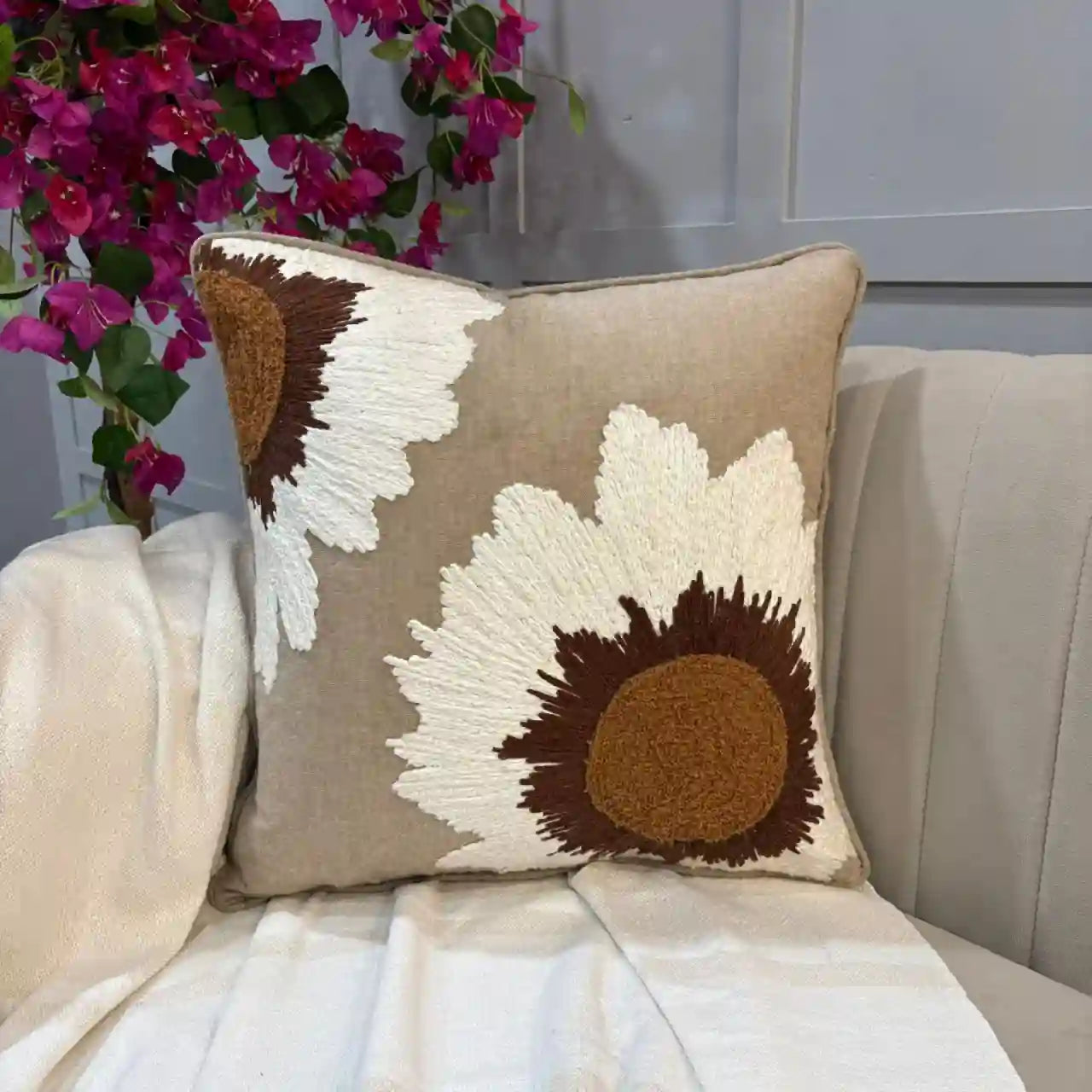 Embroidered Cushion Cover