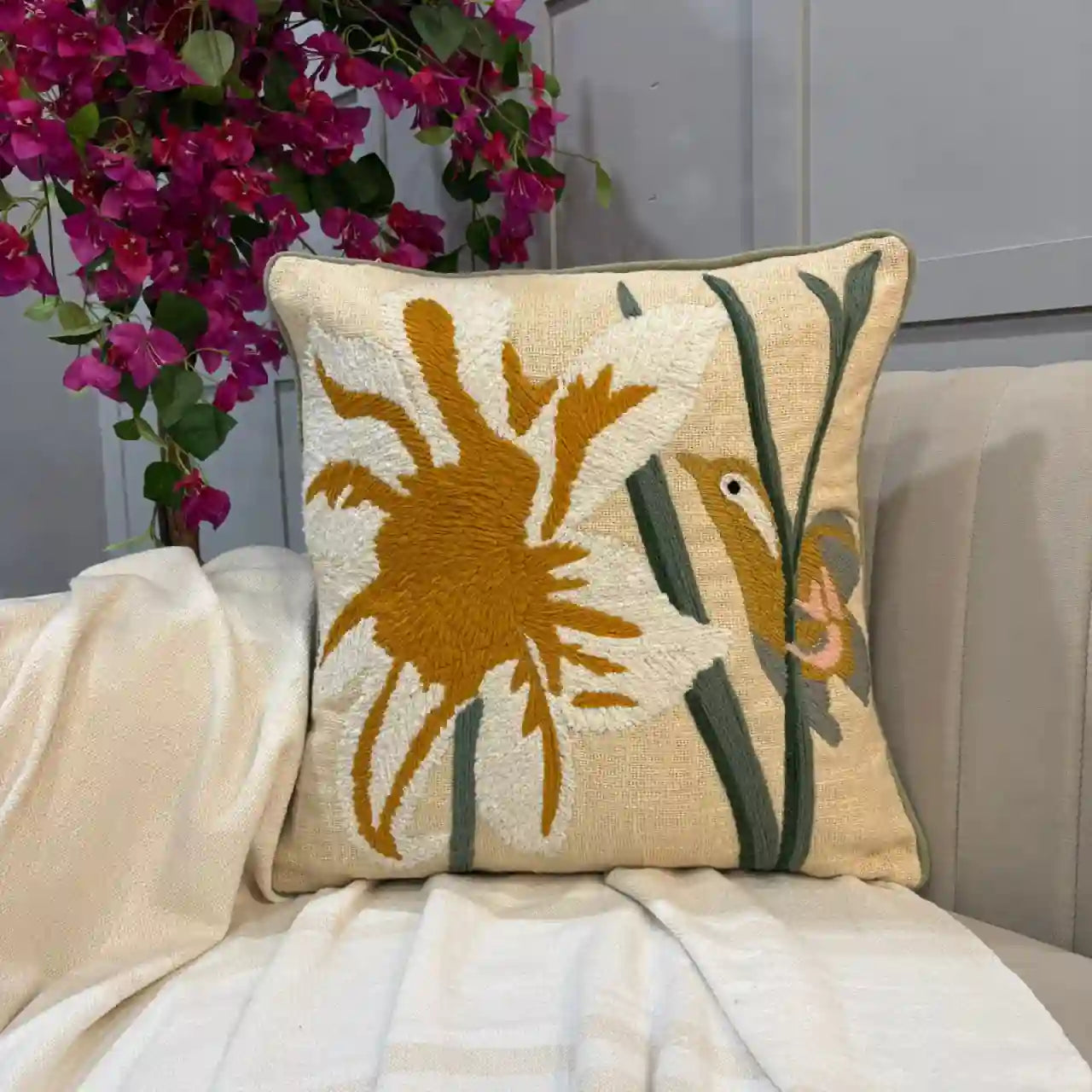 Embroidered Cushion Cover