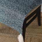 Deep Sea Flecked Dining Chair Cover with Tassels