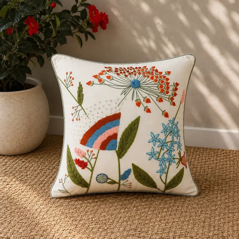 Premium Embroidered Cushion Cover