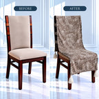 Cocoa Brown Acid Wash Effect Chair Cover with Tassels
