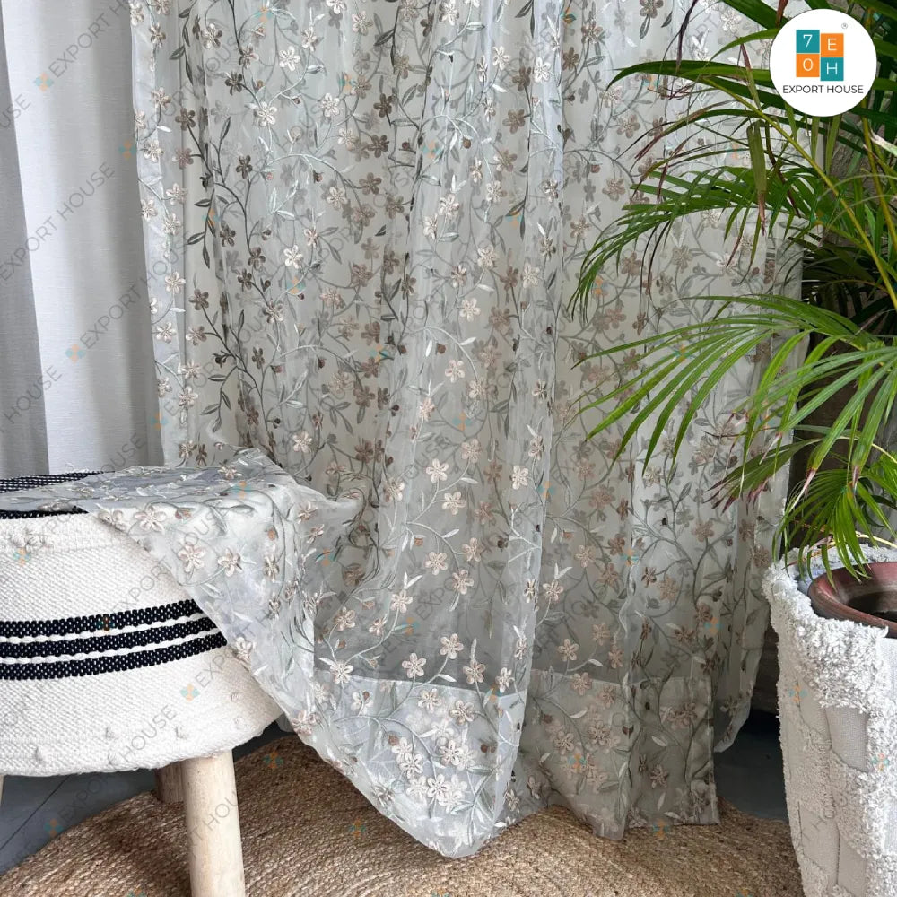 Embroidered Sheer Curtain