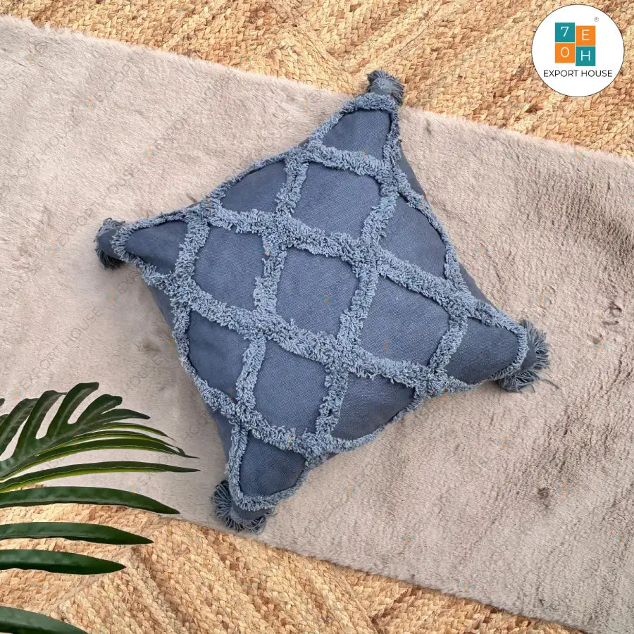 Cotton Tufted Cushion Cover, 40cm X 40cm (16" X 16")