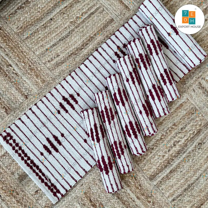 Cotton Boho Table Runner with Mats, Size:30cm x 182cm (12" x 72")