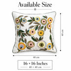 Blooming Garden Embroidered Cushion Cover â€“ Multicolour