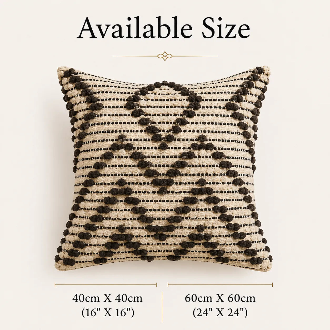 Cocoa Cream knot - Premium Cushion Cover