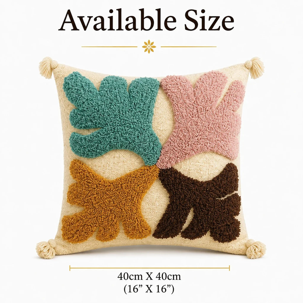 Fourfold hue - Tufted Premium Cushion Cover