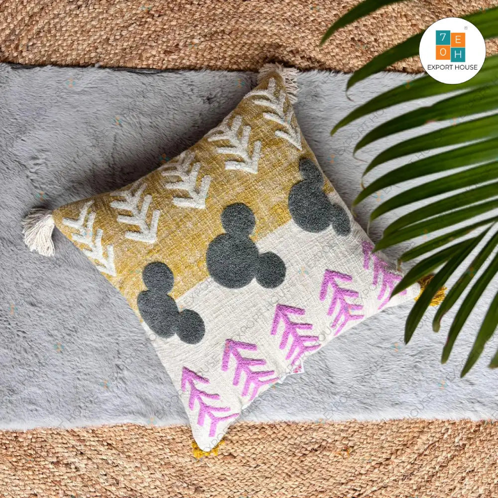 Export House Cotton Boho Cushion Cover -  Size:45cm x 45cm (18" x 18")