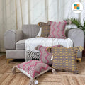 Cotton Boho Cushion Cover - Surplus set of 5, Size:40cm X 40cm (16" X 16")
